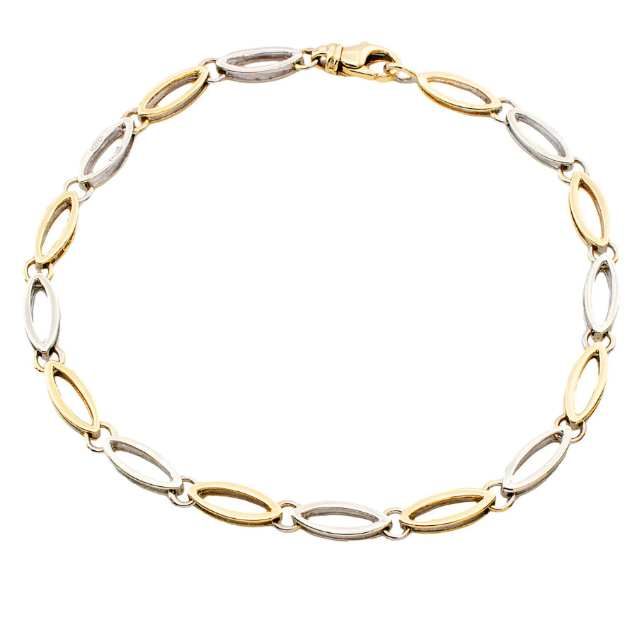 9ct 2-tone gold 5.9g 8 inch Bracelet